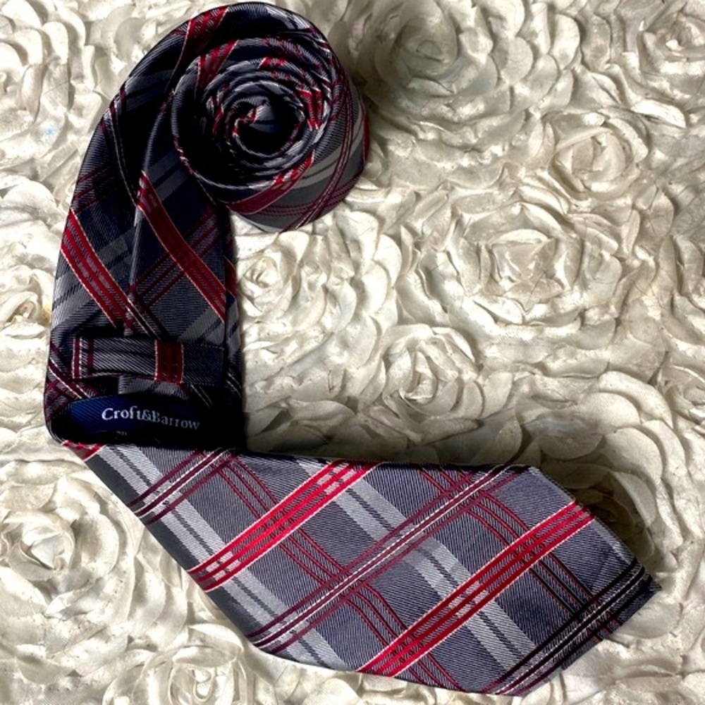 New Croft &‎ Barrow mens plaid tie
